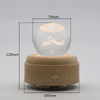 3D Crystal Night Light Touch Switch Dimmable Wooden LED Lamp With Music Box