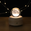 3D Crystal Night Light Touch Switch Dimmable Wooden LED Lamp With Music Box