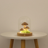 USB Rechargeable Wooden Led Mushroom Table Bedside Lamp 