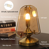 French Retro Glass Hardware Table Lamp