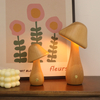 Rotatable Mushroom Lamp Wooden Led Night Light Gift Table Lamp For Girls