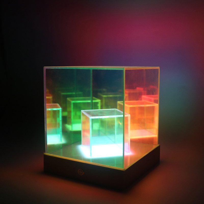 USB Cube 3D Acrylic Lamp Colorful Led Room Night Light For Bedroom 