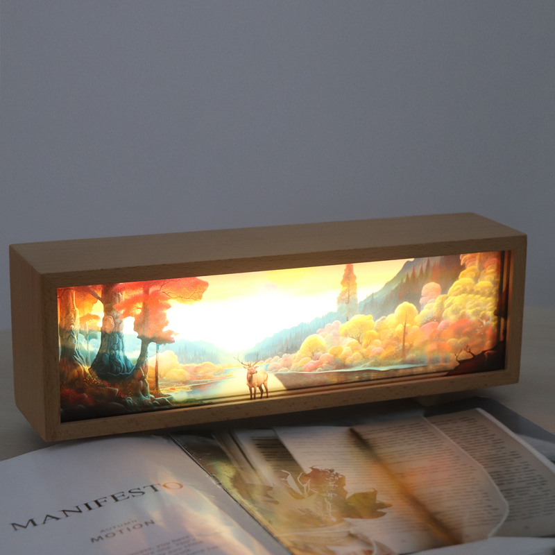 Custom Design Rechargeable Night Lamp Acrylic Light Box With Touch Switch