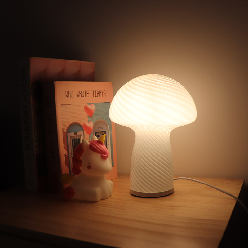 USB Ceramic Table Desk Lamp Led Night Light Mushroom Bedside Lamp For Home