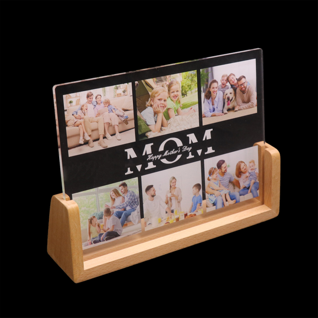 U-shaped Bracket Photo Frame Acrylic Night Light 