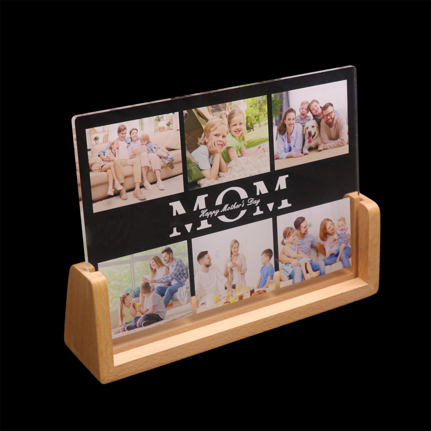 U-shaped Bracket Photo Frame Acrylic Night Light 