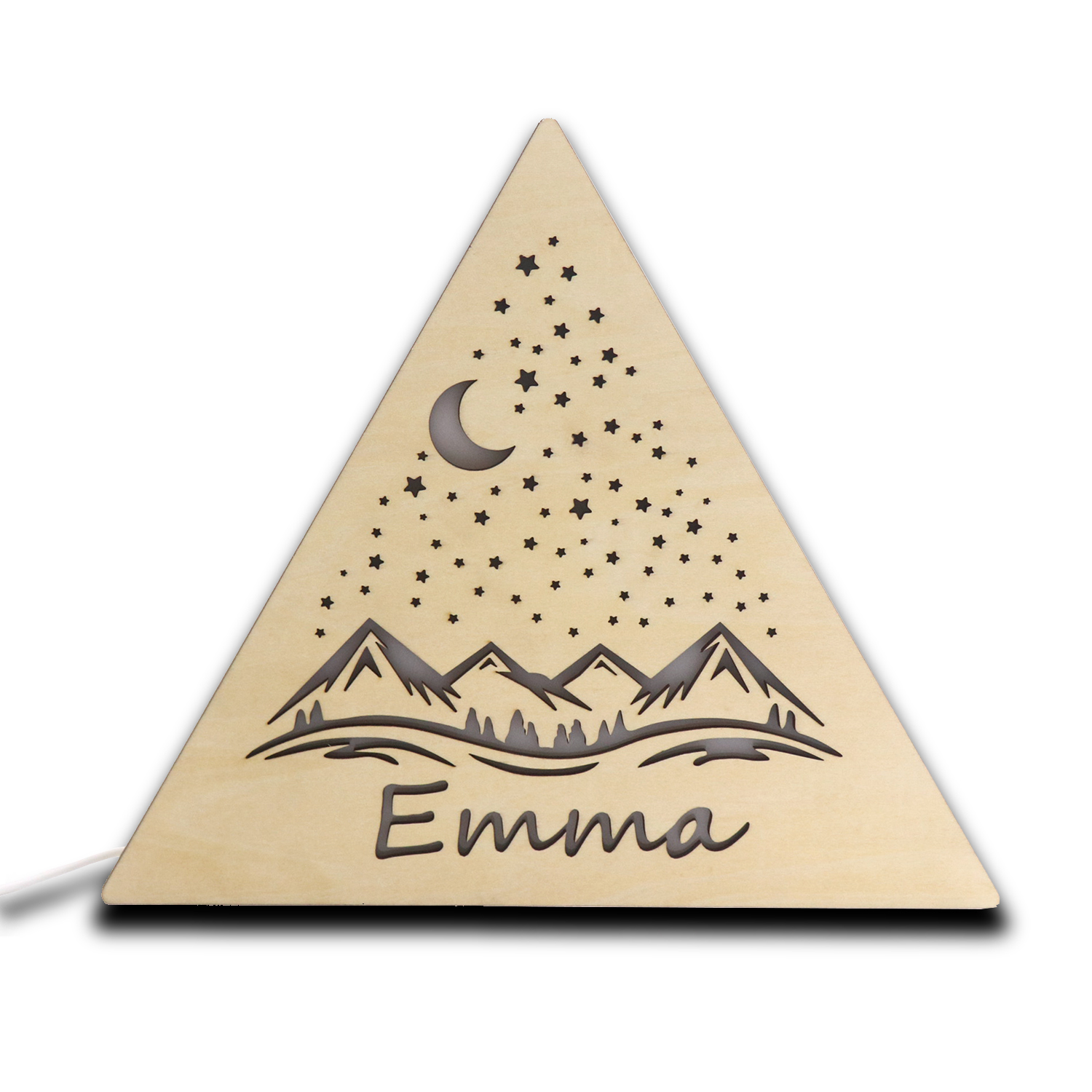 Triangular Shaped LED Wooden Night Light