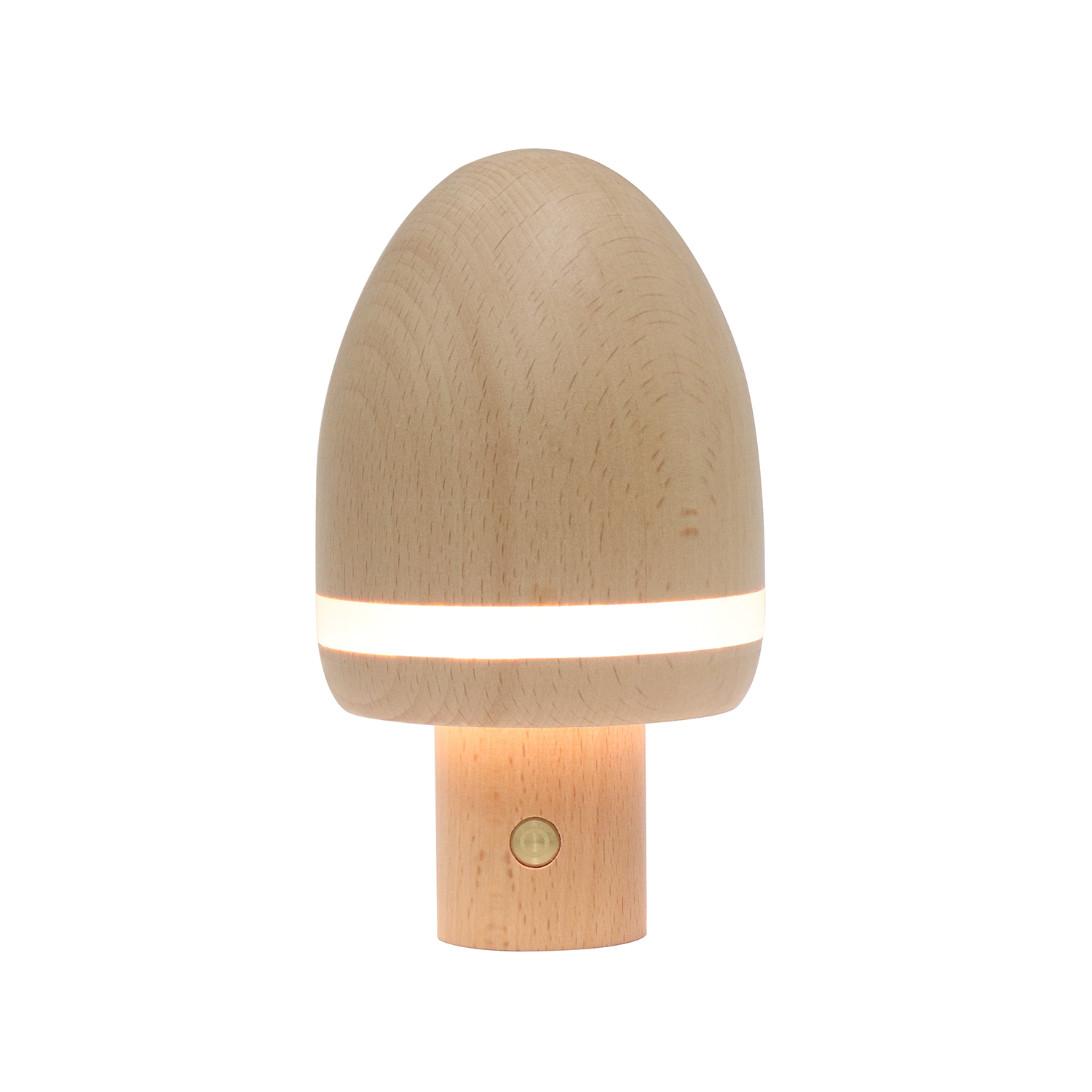 Mushroom like LED wooden night light