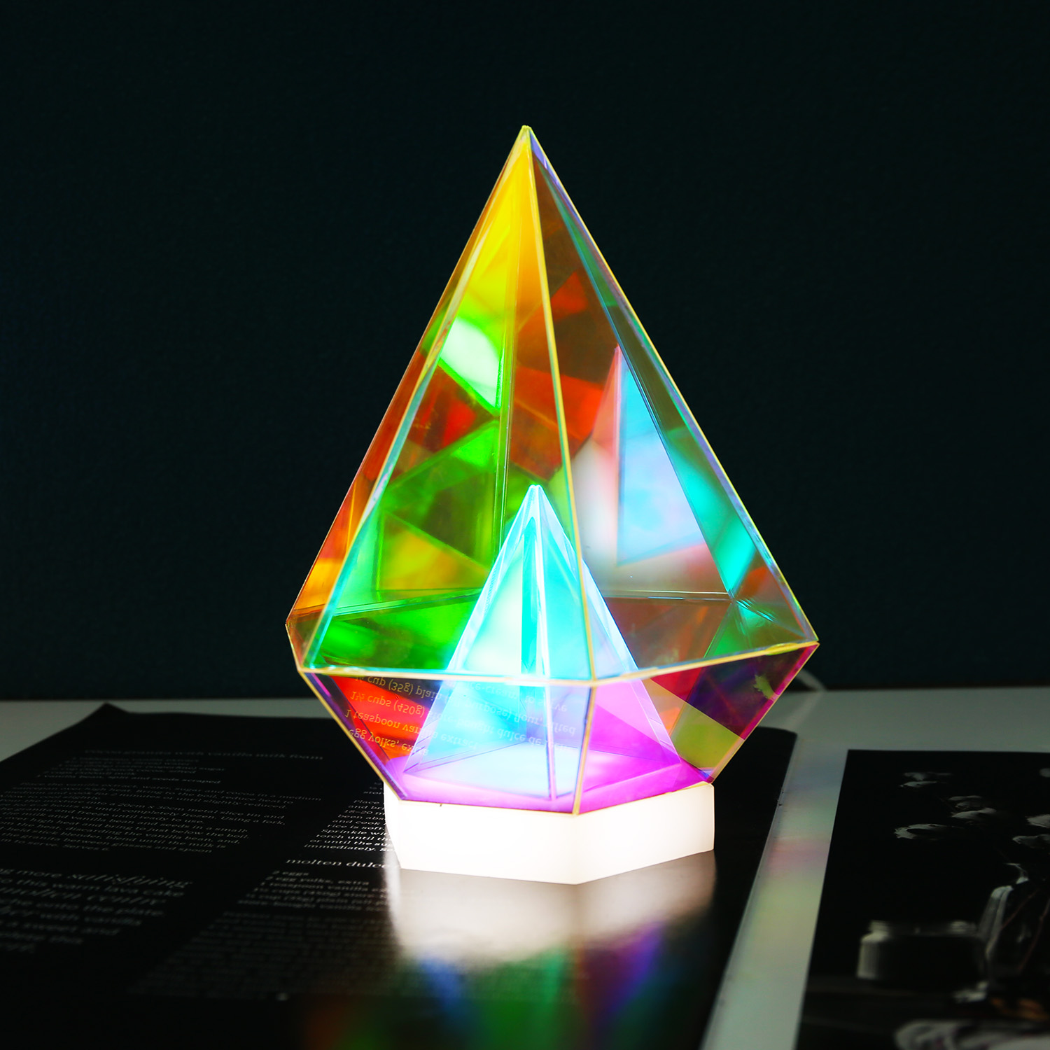 USB Cube 3D Acrylic Lamp Colorful Led Room Night Light For Bedroom 