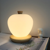 Apple Bedside Table Lamp Customized Wooden Base Night Lights Home Decor