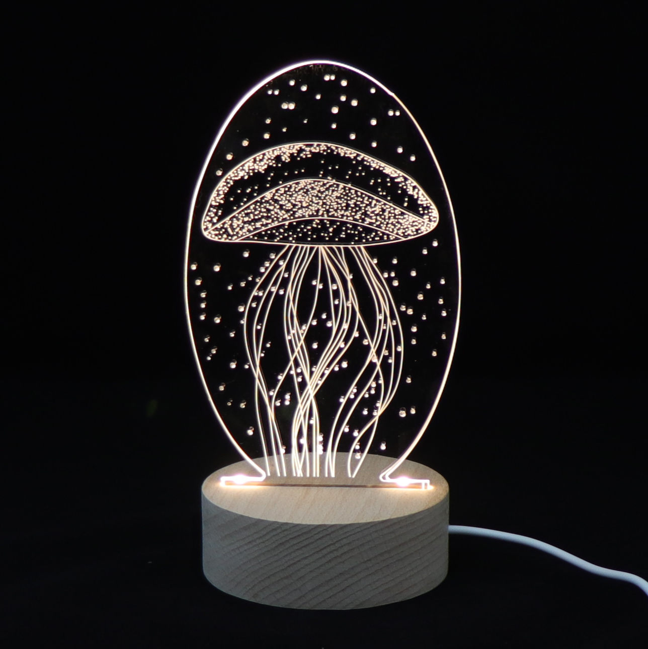 3D Atmosphere Decorative Lamp Acrylic Carved LED Night Light