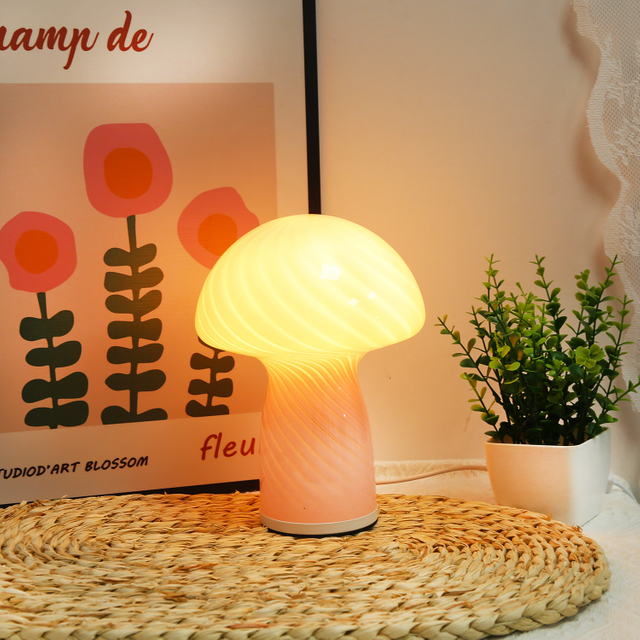 USB Ceramic Table Desk Lamp Led Night Light Mushroom Bedside Lamp For Home