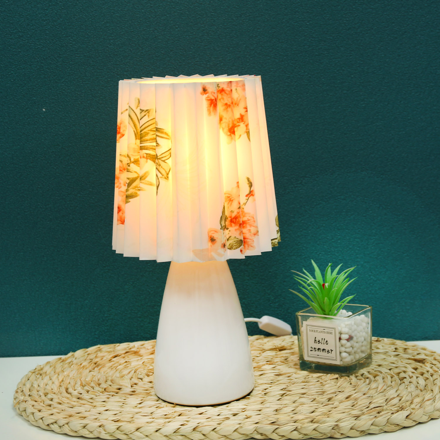 Custom USB Ceramic Table Lamp Led Night Light For Bedroom Decoration