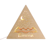 Triangular Shaped LED Wooden Night Light