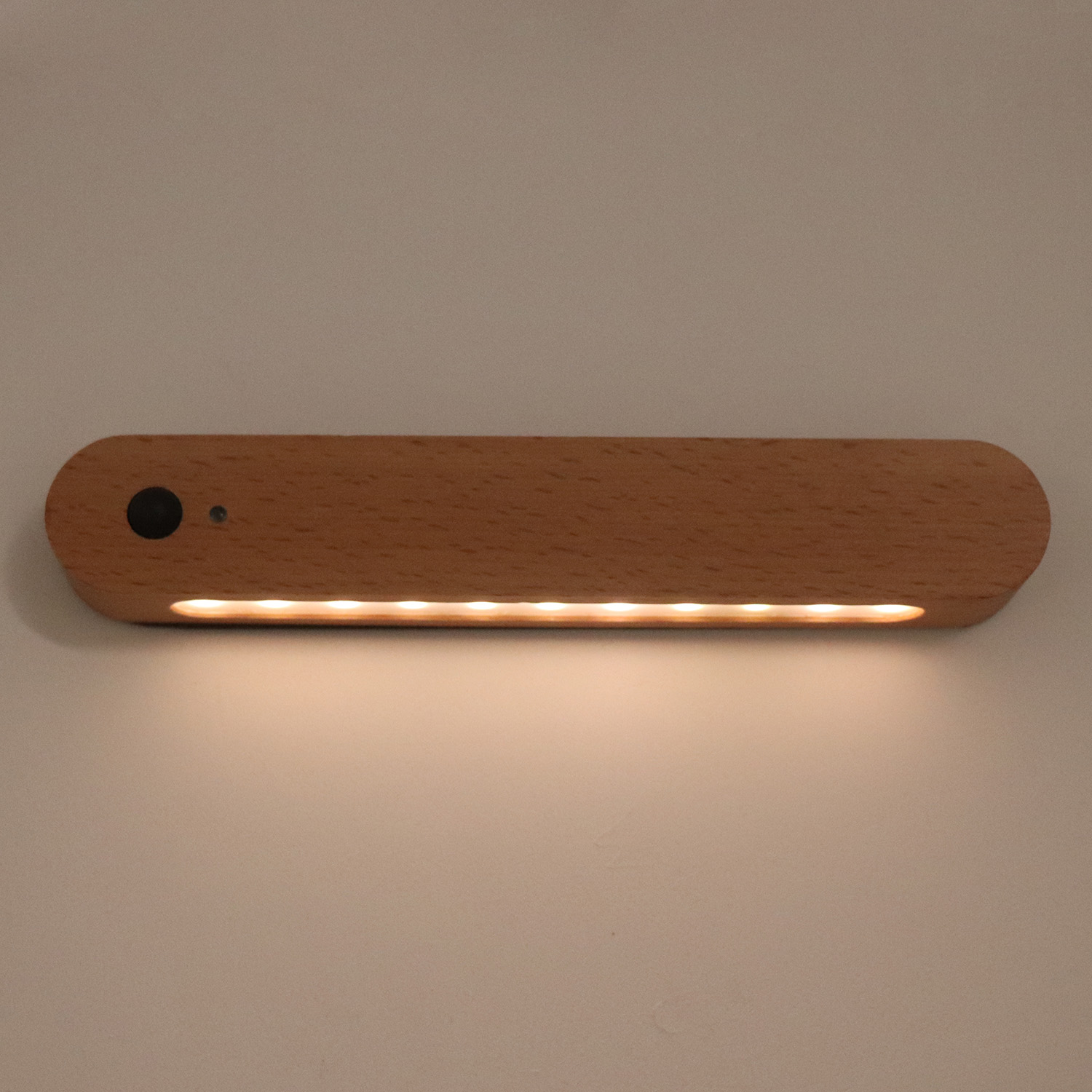 Wooden Mirror Front Light USB Magnetic Suction Indoor LED Night Light