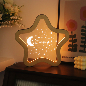 Star Style Wooden LED Night Light