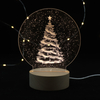 Christmas Tree 3D Acrylic Laser Night Light Lamp Wooden Base Led Lamp Gift For Home Decor