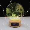 3D Night Light with Christmas Deer Pattern