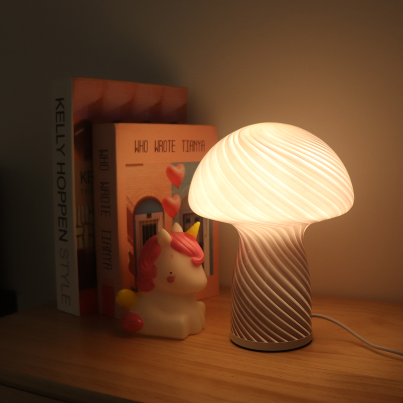 USB Ceramic Table Desk Lamp Led Night Light Mushroom Bedside Lamp For Home