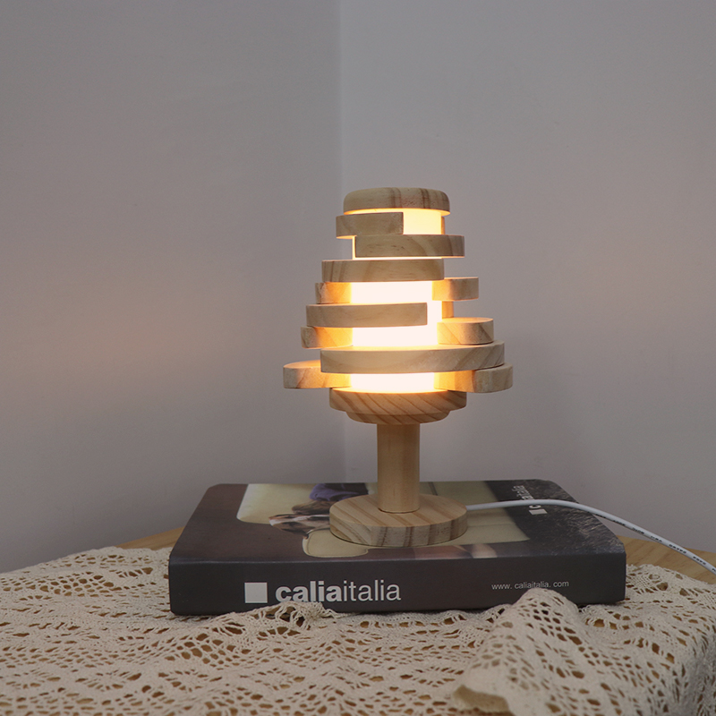 Nordic Style Multi-layer Wooden Night Light