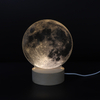 Laser Engrave Night Lamp Wooden Base Led Night Light 3D Moon Lamp For Bedroom Decor