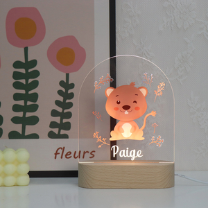 Acrylic UV Night Light in Bear Style