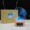 3D Night Light with Christmas Deer Pattern