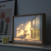 3 Colors Light Wall Art Frame Light Shadow Painting Frame Led Wooden Light Box