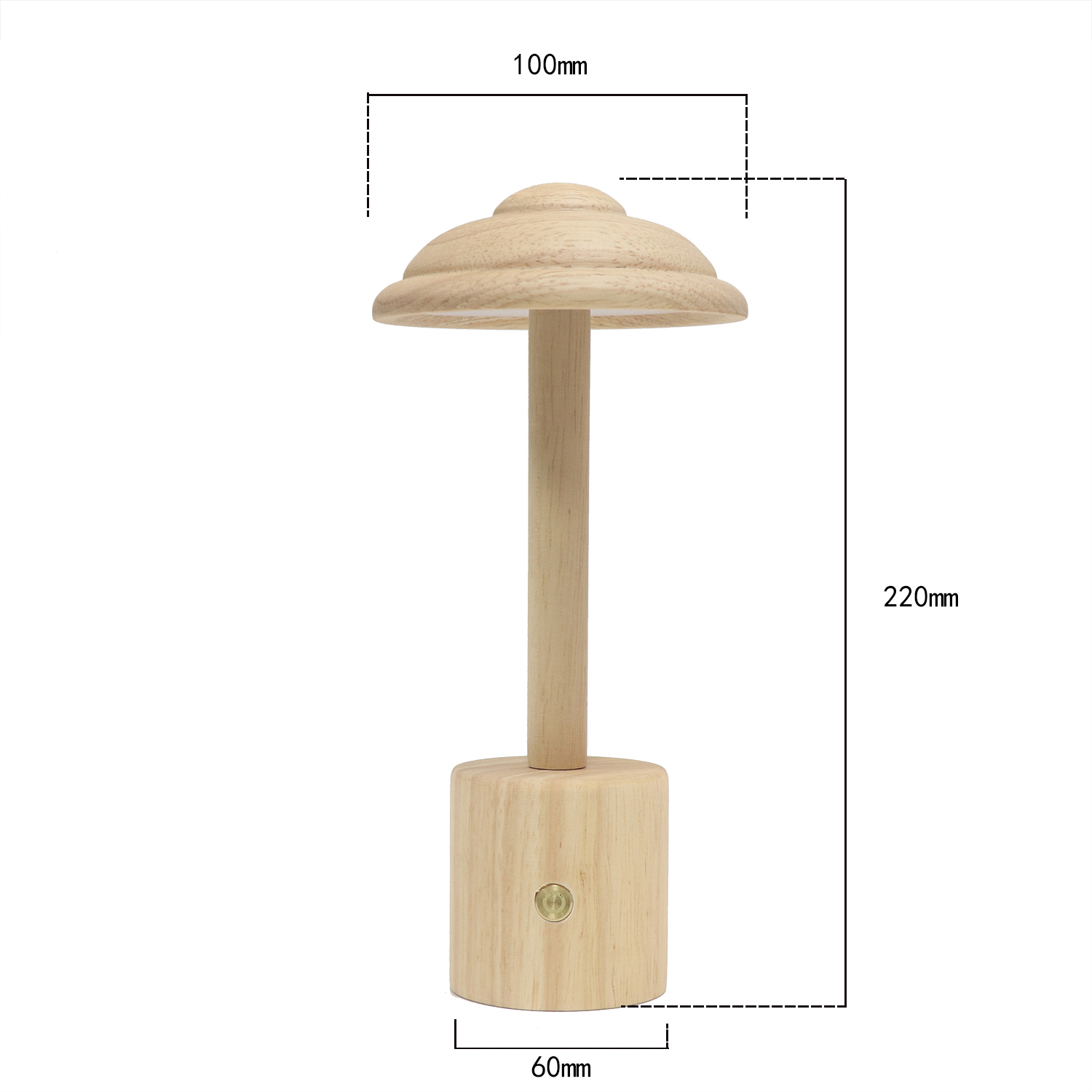 Creative Modern Shaped Beech Wood Touch Desk Lamp