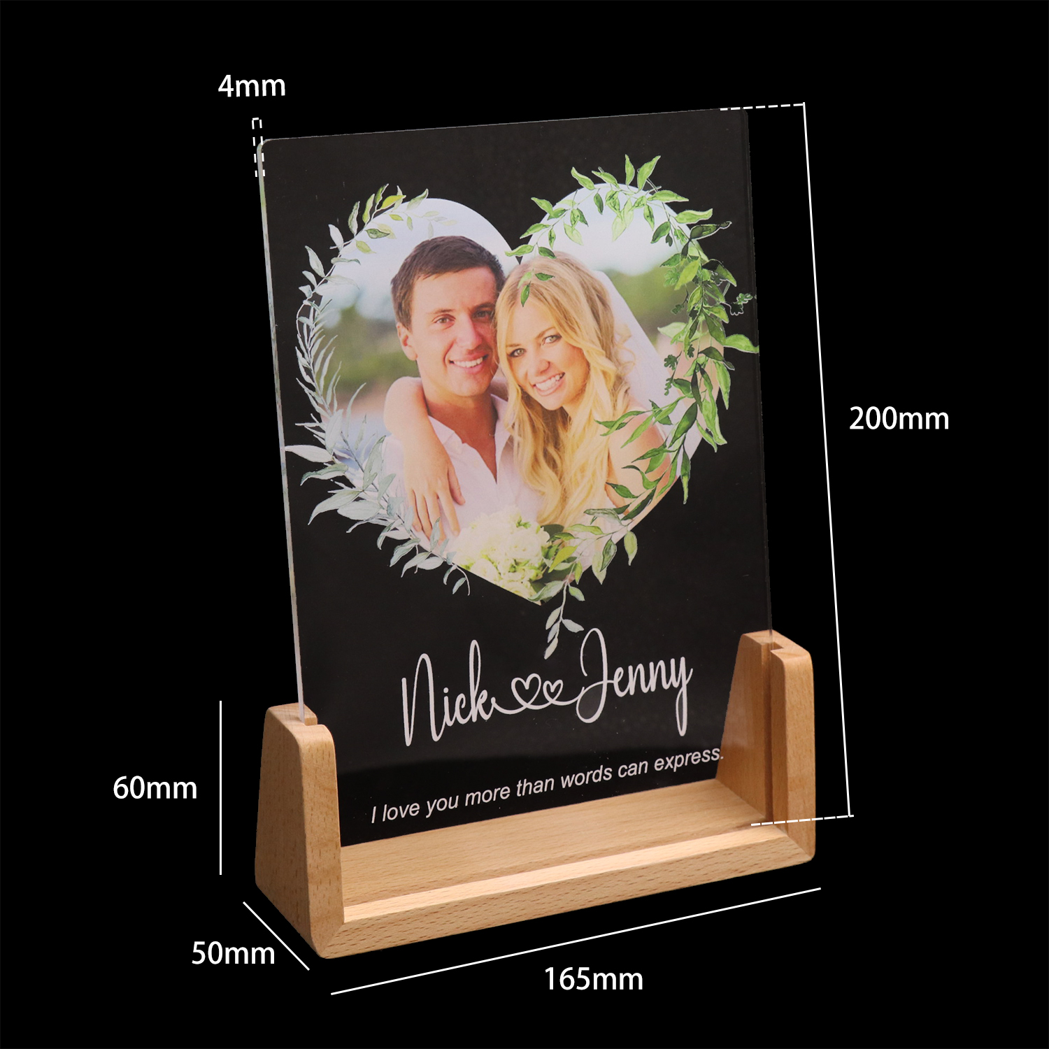 Acrylic U-shaped Bracket Photo Frame Light