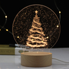 Christmas Tree 3D Acrylic Laser Night Light Lamp Wooden Base Led Lamp Gift For Home Decor