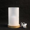 USB Wooden Table Lamp Flame Lamp Night Light For Bedroom