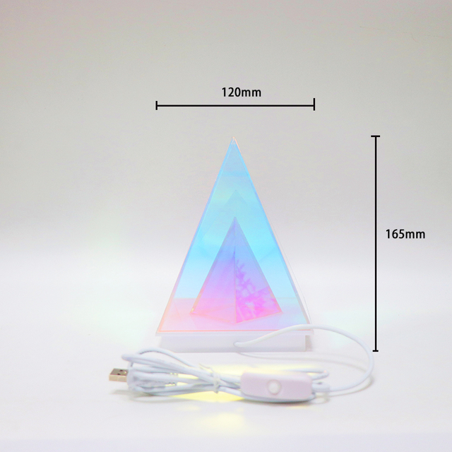  Colorful Geometric Solid Polygonal Bedside Lamp