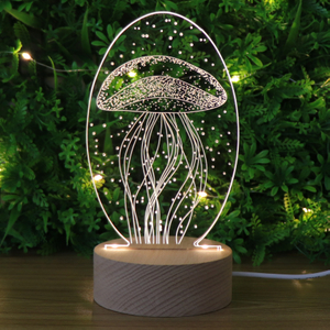 3D Atmosphere Decorative Lamp Acrylic Carved LED Night Light