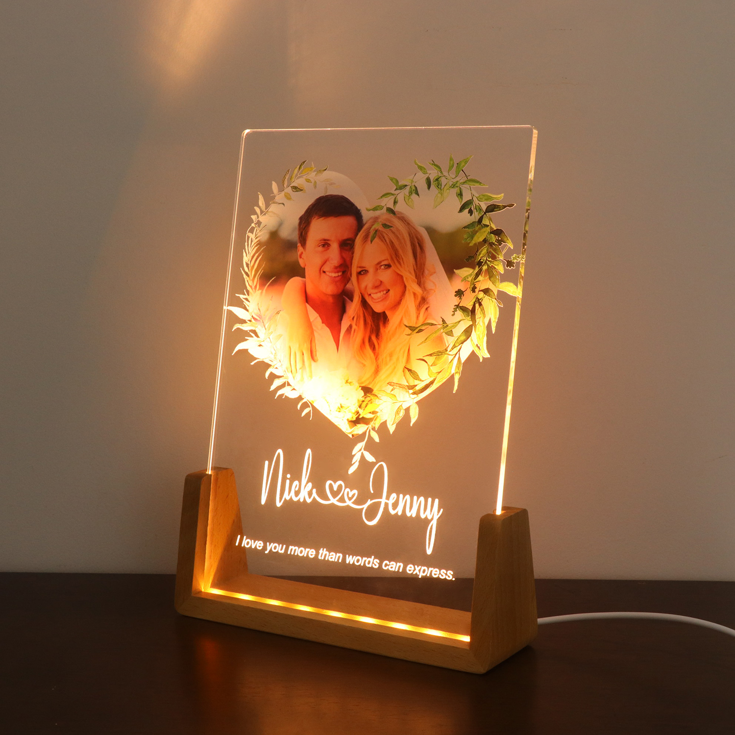 Acrylic U-shaped Bracket Photo Frame Light