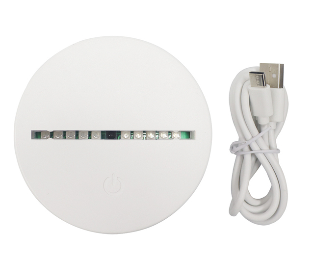 Abs Battery Touch Lamp RGB Night Light Base 3D Acrylic Led Display