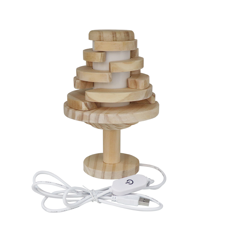 Nordic Style Multi-layer Wooden Night Light